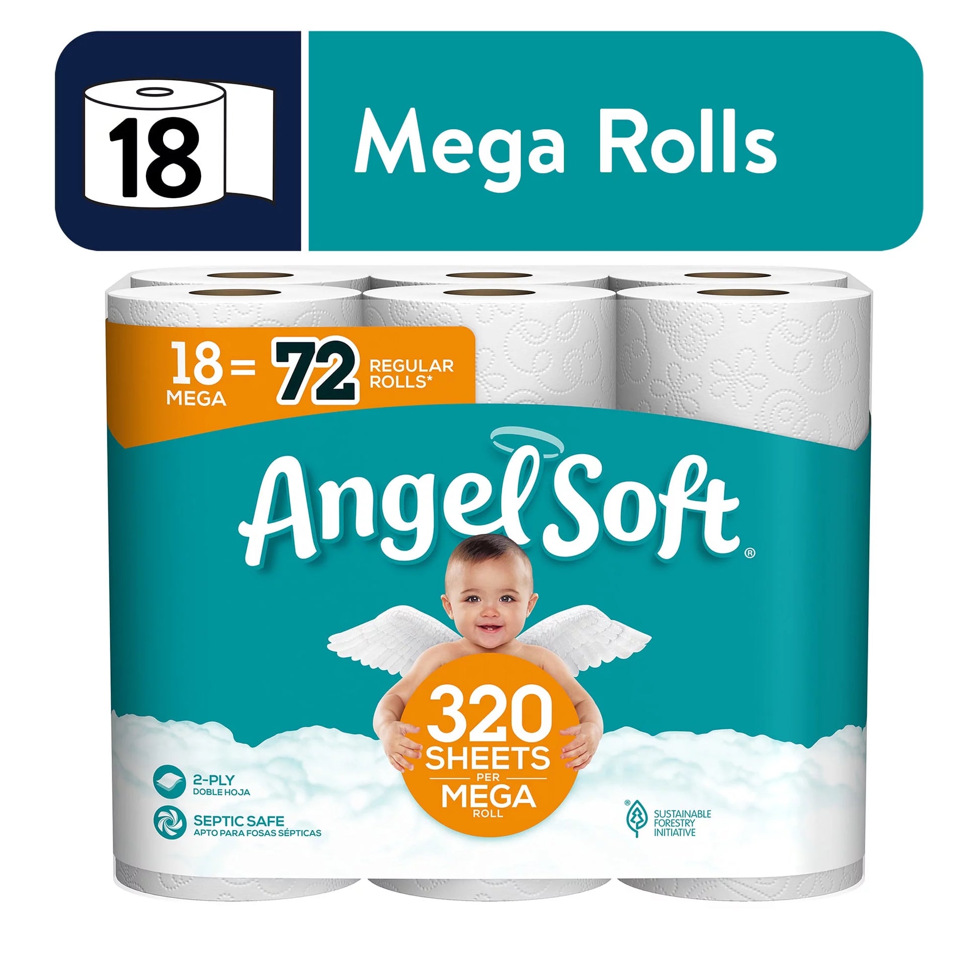 Toilet Paper, 18 Mega Rolls