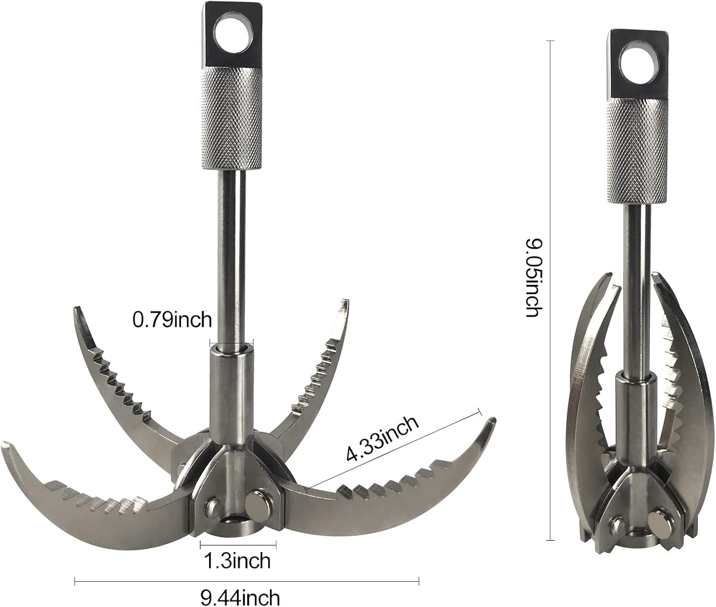 Stainless Steel Folding Grappling Hook for Outdoor Survival, Camping, Hiking, and Climbing