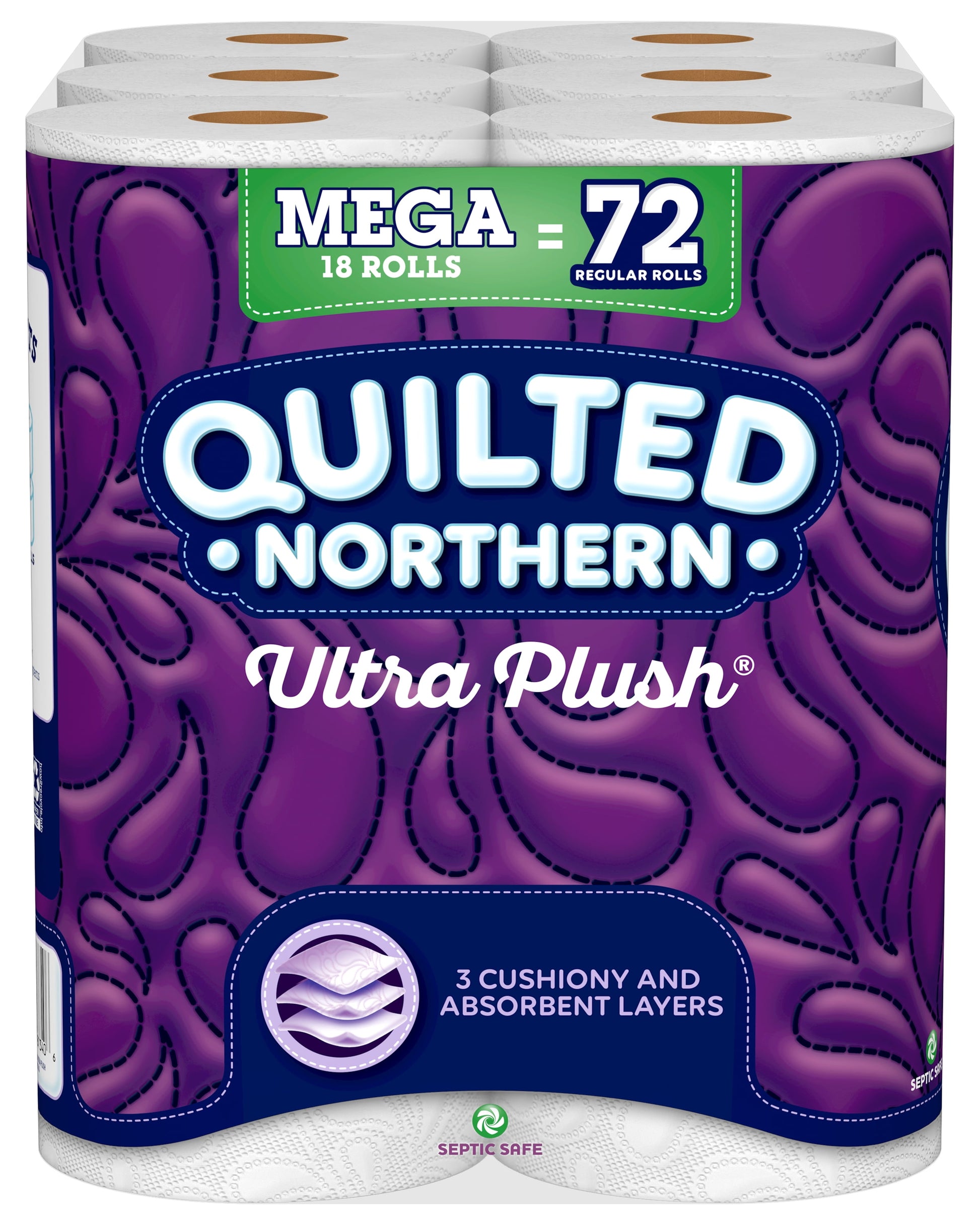 Ultra Plush Toilet Paper, 18 Mega Rolls (= 72 Regular Rolls)