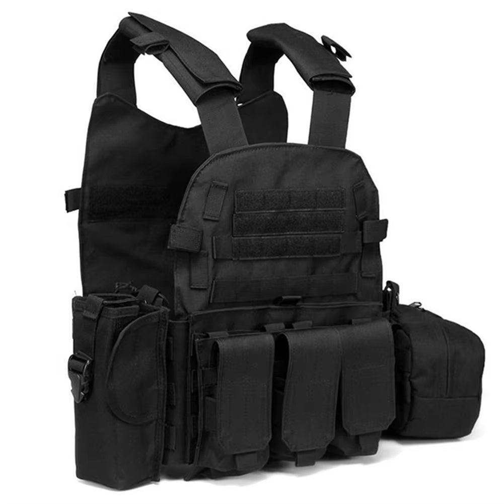 Adjustable Camo Plate Carrier Vest for Outdoor Sports