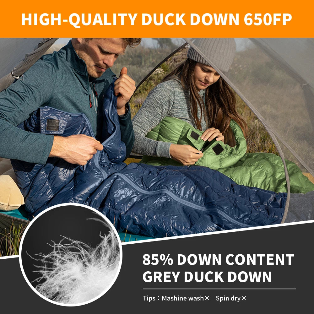 Sleeping Bag CW295 Duck down Sleeping Bag Ultralight Waterproof Winter Envelope Sleeping Bag Camping Sleeping Bag