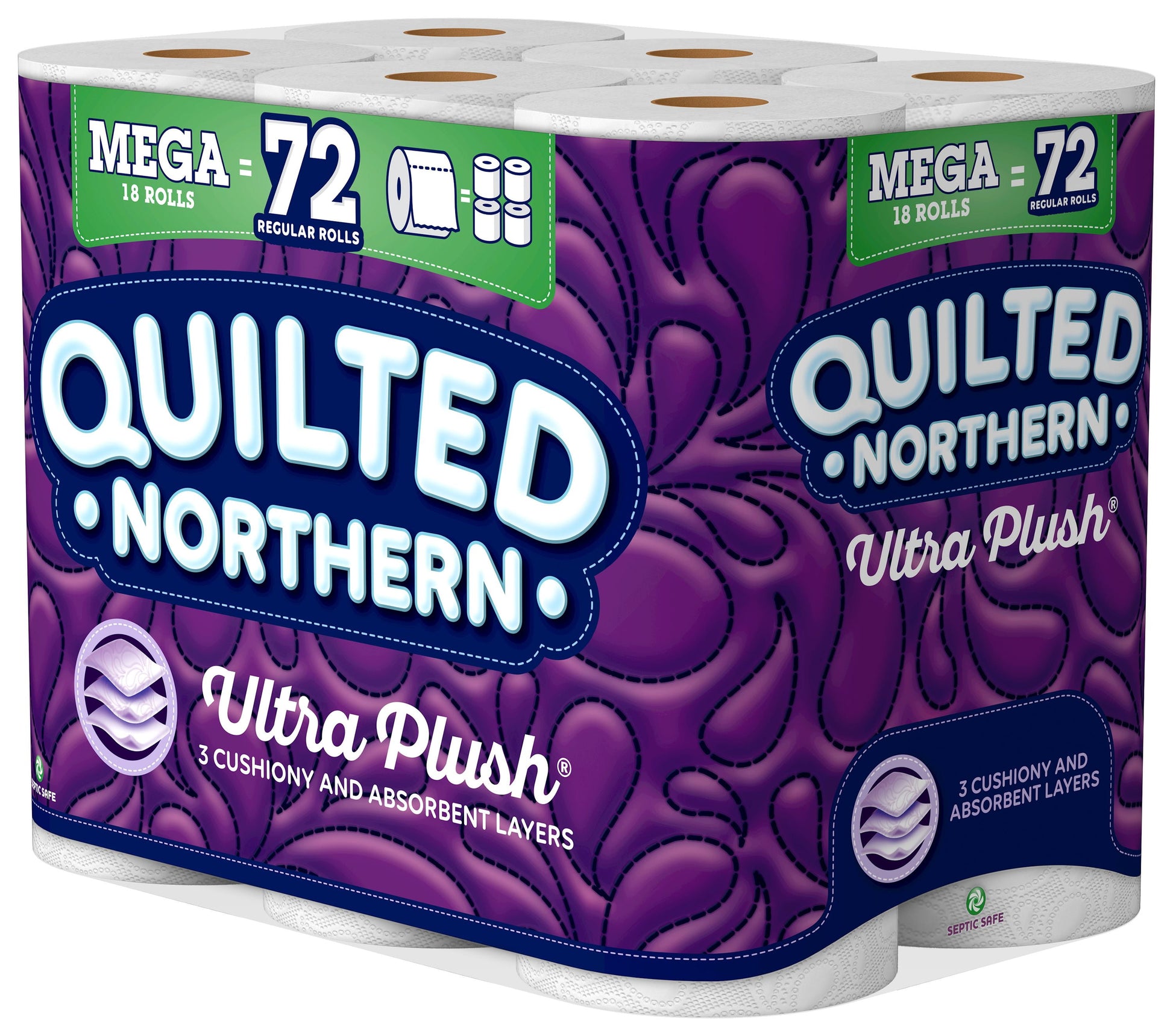 Ultra Plush Toilet Paper, 18 Mega Rolls (= 72 Regular Rolls)