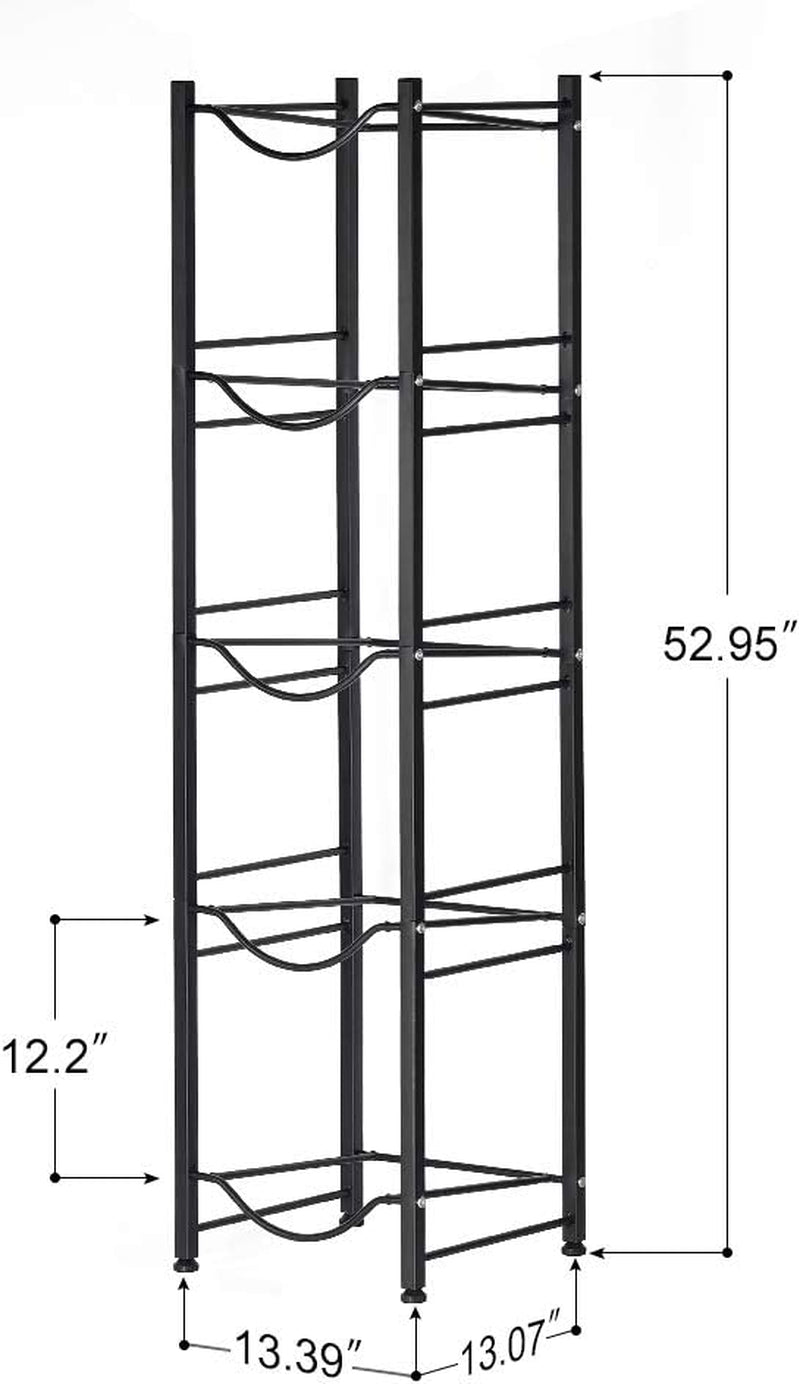 Water Cooler Jug Rack, 5-Tier Heavy Duty Water Bottle Holder Storage Rack for 5 Gallon Water Dispenser, save Space (Black)