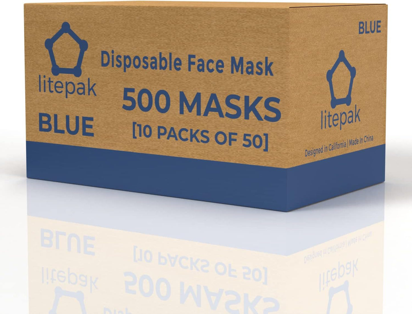 500Pcs Premium Disposable Face Mask SOFT 3Ply Nose Wire