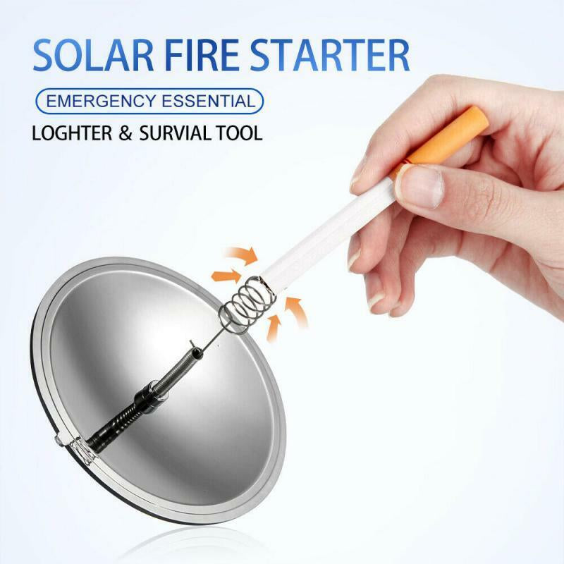 Outdoor Camping Waterproof Windproof Solar Lighter Fire Starter EDC Survival