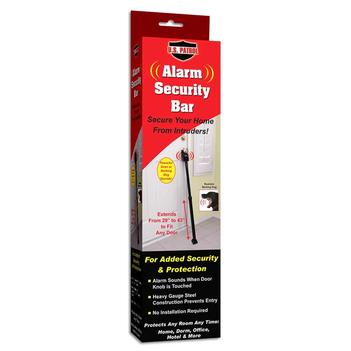 Door Security Bar with Alarm