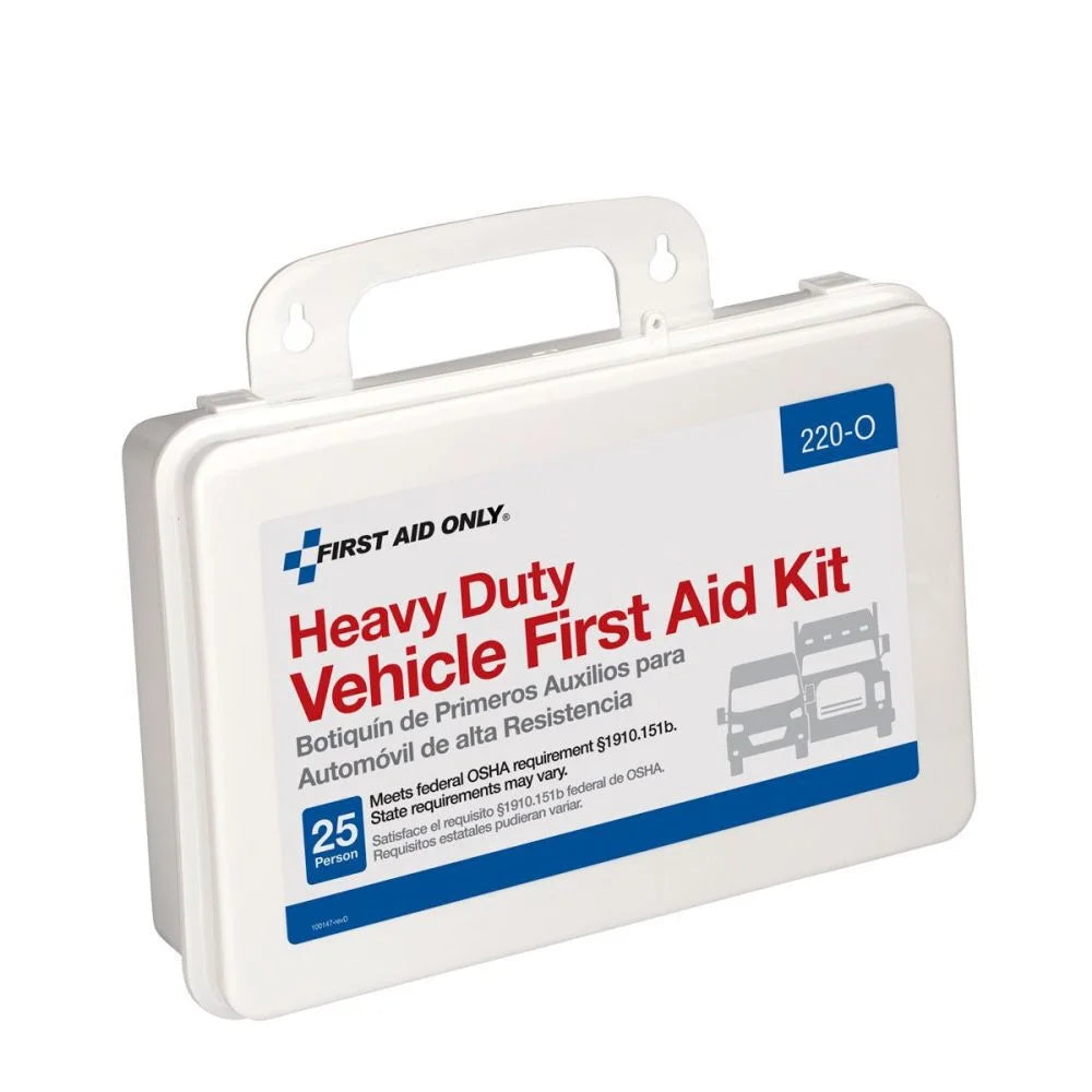 Vehicle First Aid Kit 25 Person Plastic Case