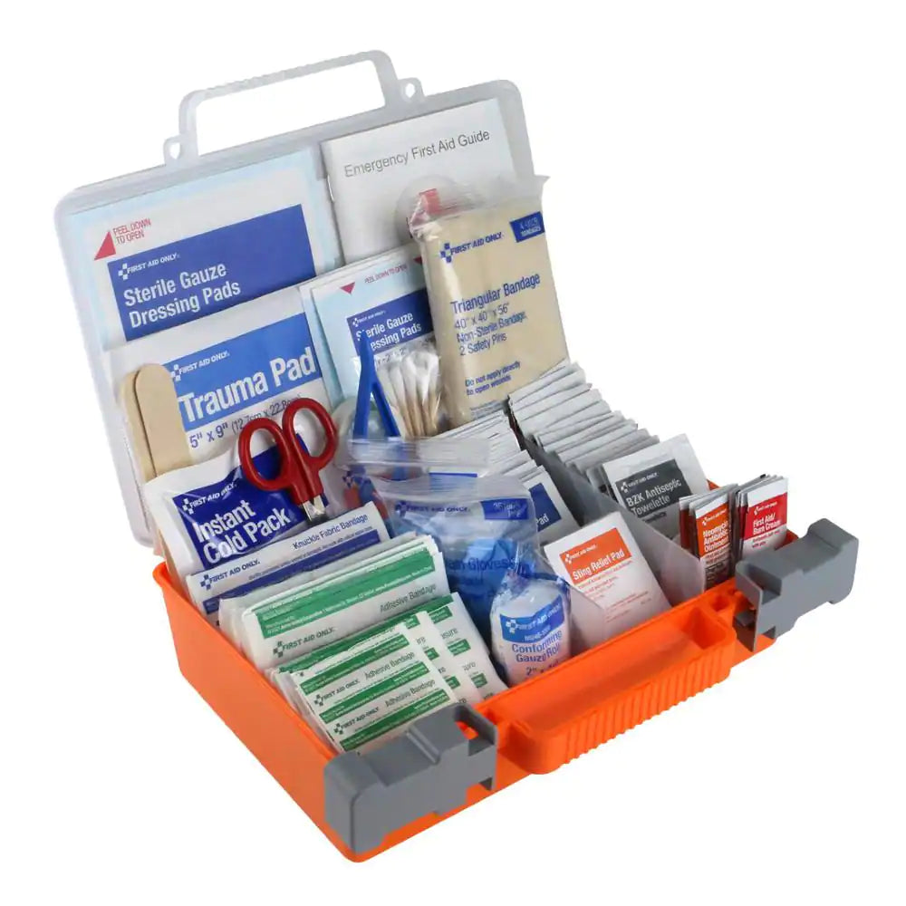 180-Piece, 25-Person Plastic OSHA First Aid Kit