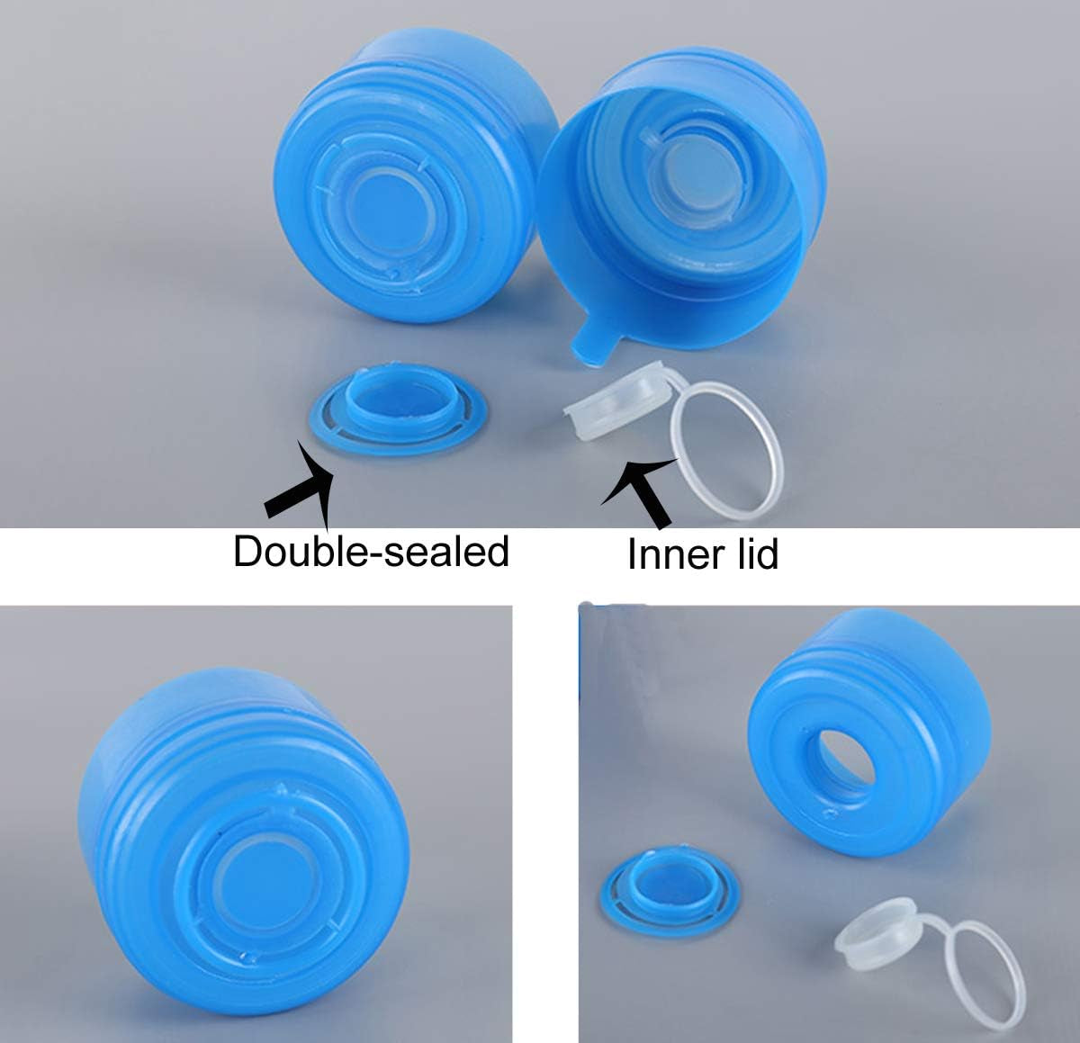 3 & 5 Gallon Water Jug Cap Replacement Non Spill Bottle Caps, 5 Pack