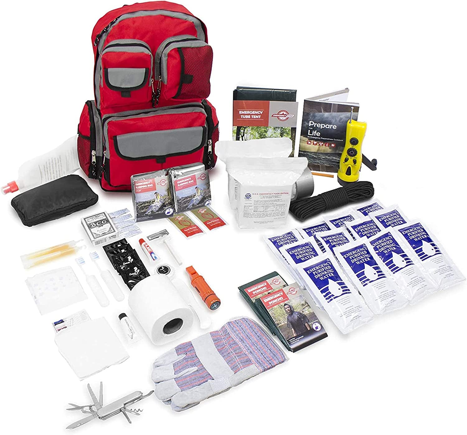 Urban Survival Bug-Out Bag/Go Bag and Disaster Survival Supplies for up to 6 People