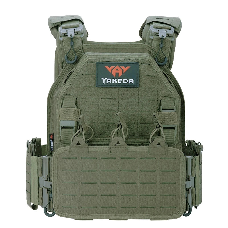 YAKEDA MC Camo Vest Outdoor Hunting Plate Carrier Protective Adjustable Vest Airsoft Carrier Combat Equipment