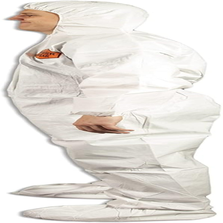 Quest Barrierwear Disposable Coveralls for Light Splash and Dry Environments - PPE White Hazmat Suit