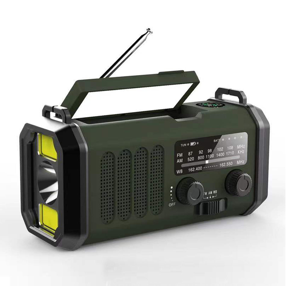 The New Solar Hand Crank Radio 10000Mah Emergency Cell Phone Charging Reading Light