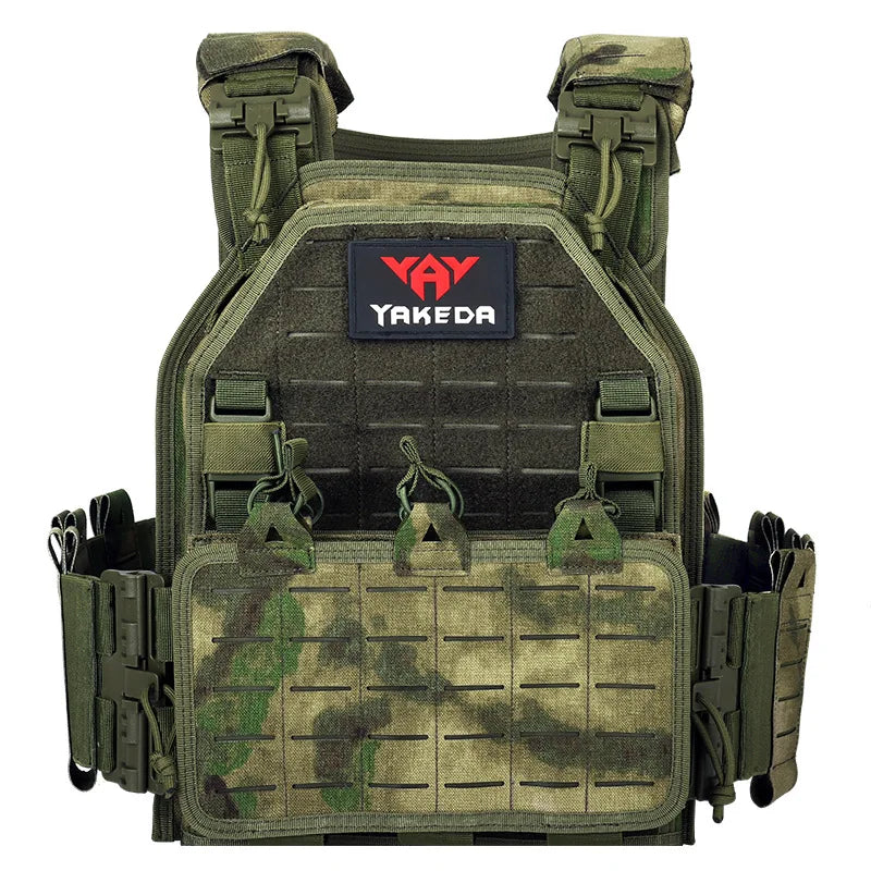 YAKEDA MC Camo Vest Outdoor Hunting Plate Carrier Protective Adjustable Vest Airsoft Carrier Combat Equipment