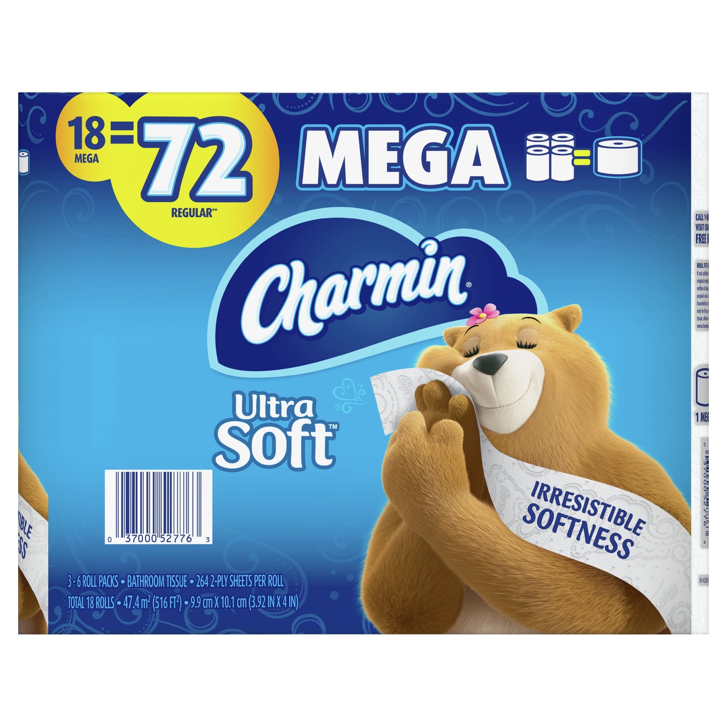 Ultra Soft Toilet Paper, 18 Mega Rolls