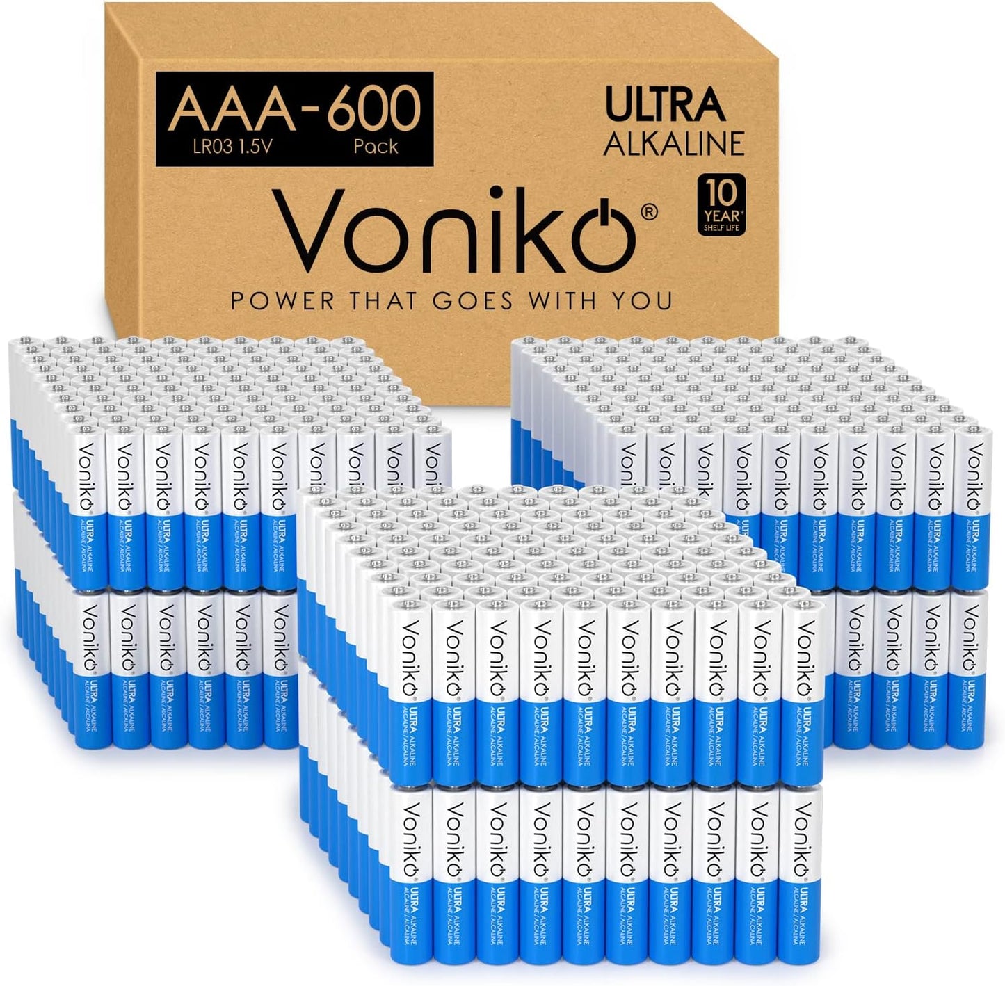 - Premium Grade AAA Batteries -100 Pack - Alkaline Triple a Battery - Ultra Long-Lasting, Leakproof 1.5V Batteries - 10-Year Shelf Life