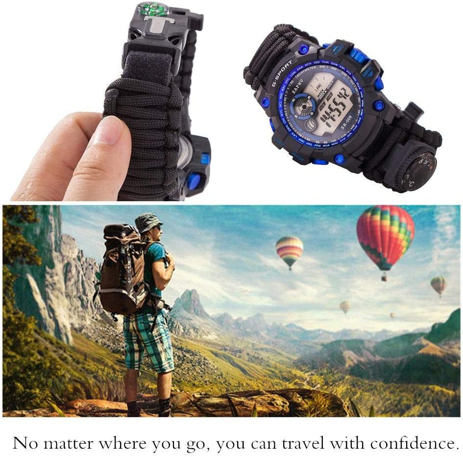 50 M Waterproof Tactical Watch£¬7 in 1 Multifunctional Outdoor Watch Gear