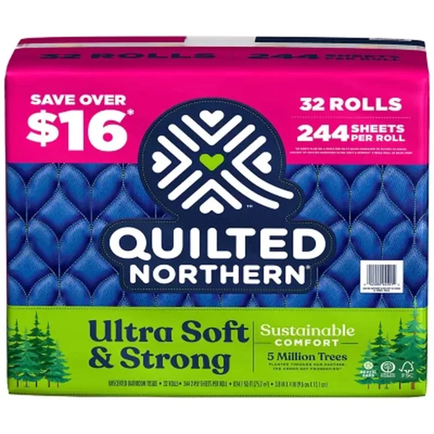 Quilted Northern Ultra Soft Strong 2-Ply Toilet Paper, Septic Safe (244 Sheets/Roll, 32 Rolls)