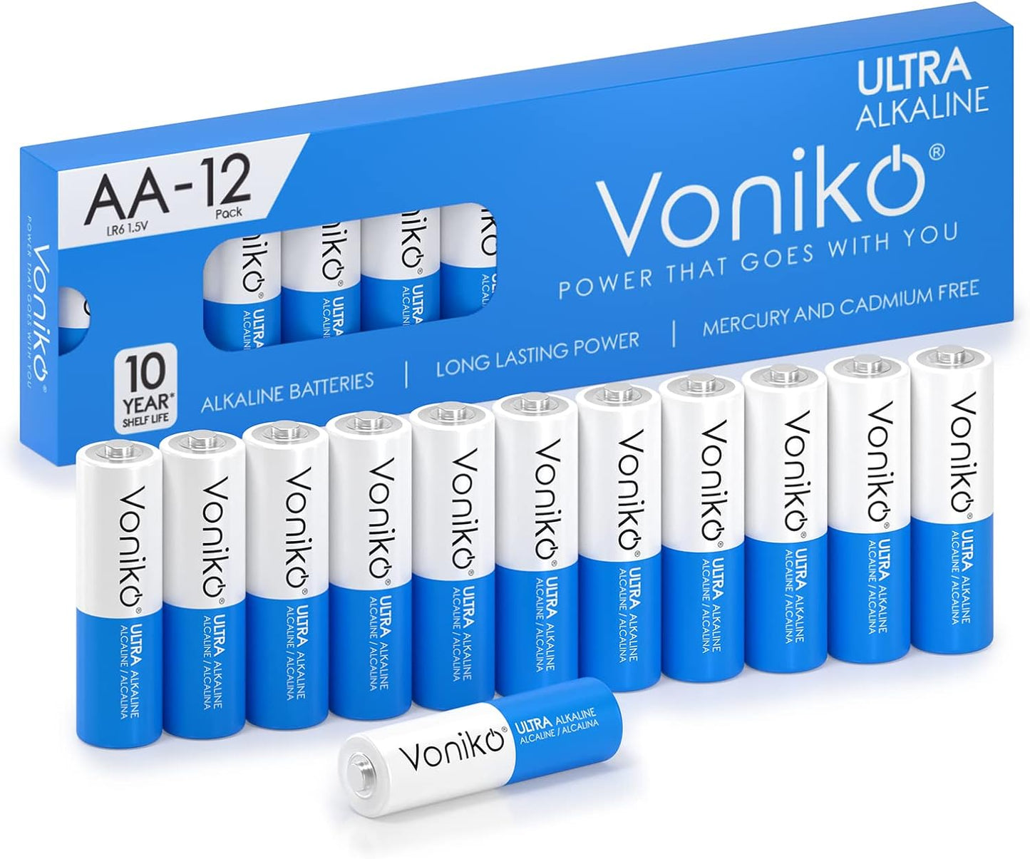 - Premium Grade AA Batteries - (800 Pack) - Alkaline Double a Battery - Ultra Long-Lasting, Leakproof 1.5V Batteries - 10-Year Shelf Life