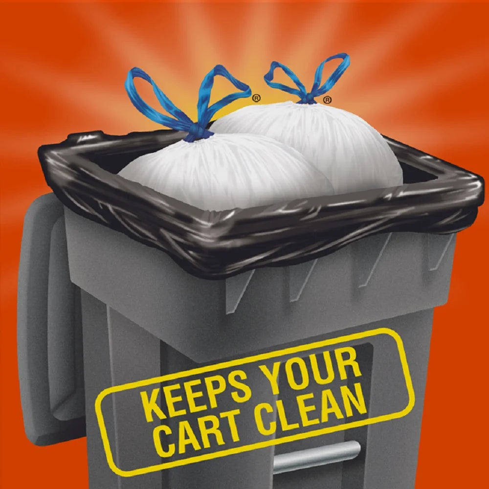 Cart Liner Trash Bags, 65 Gallon, 10 Bags