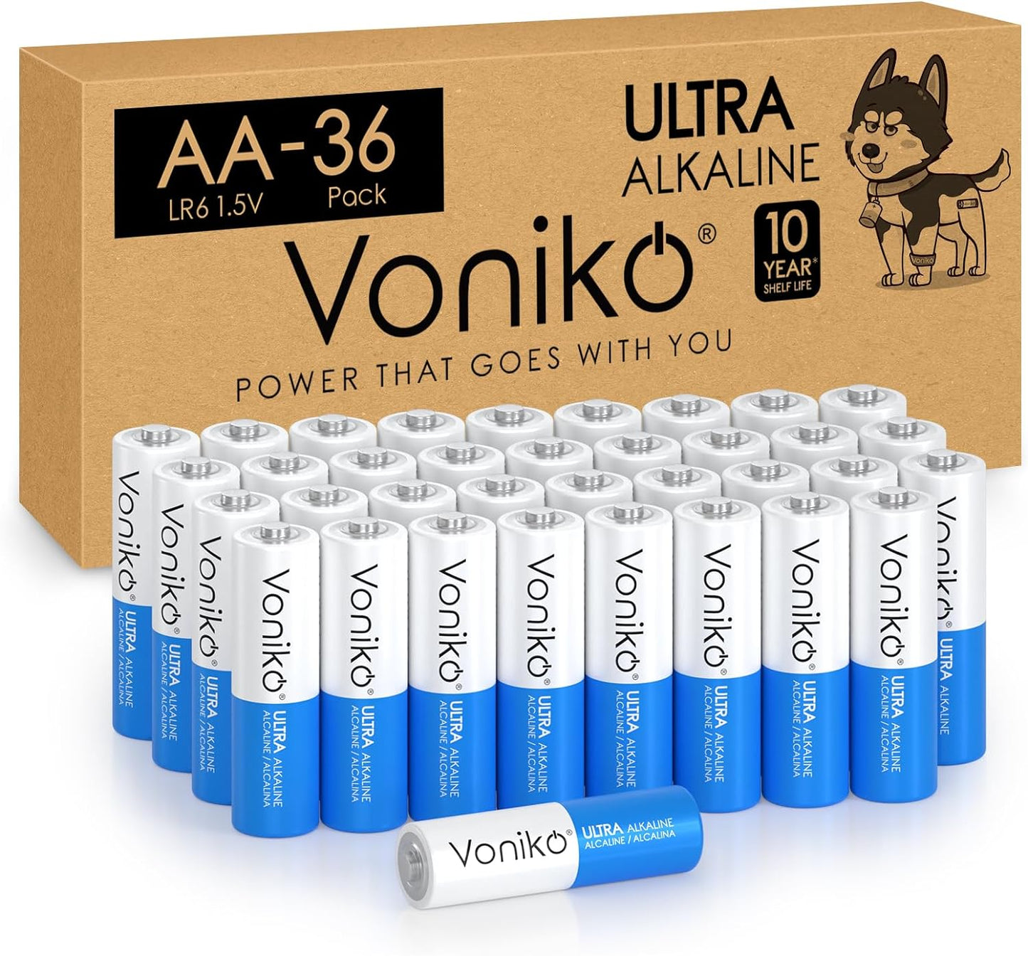 - Premium Grade AA Batteries - (800 Pack) - Alkaline Double a Battery - Ultra Long-Lasting, Leakproof 1.5V Batteries - 10-Year Shelf Life