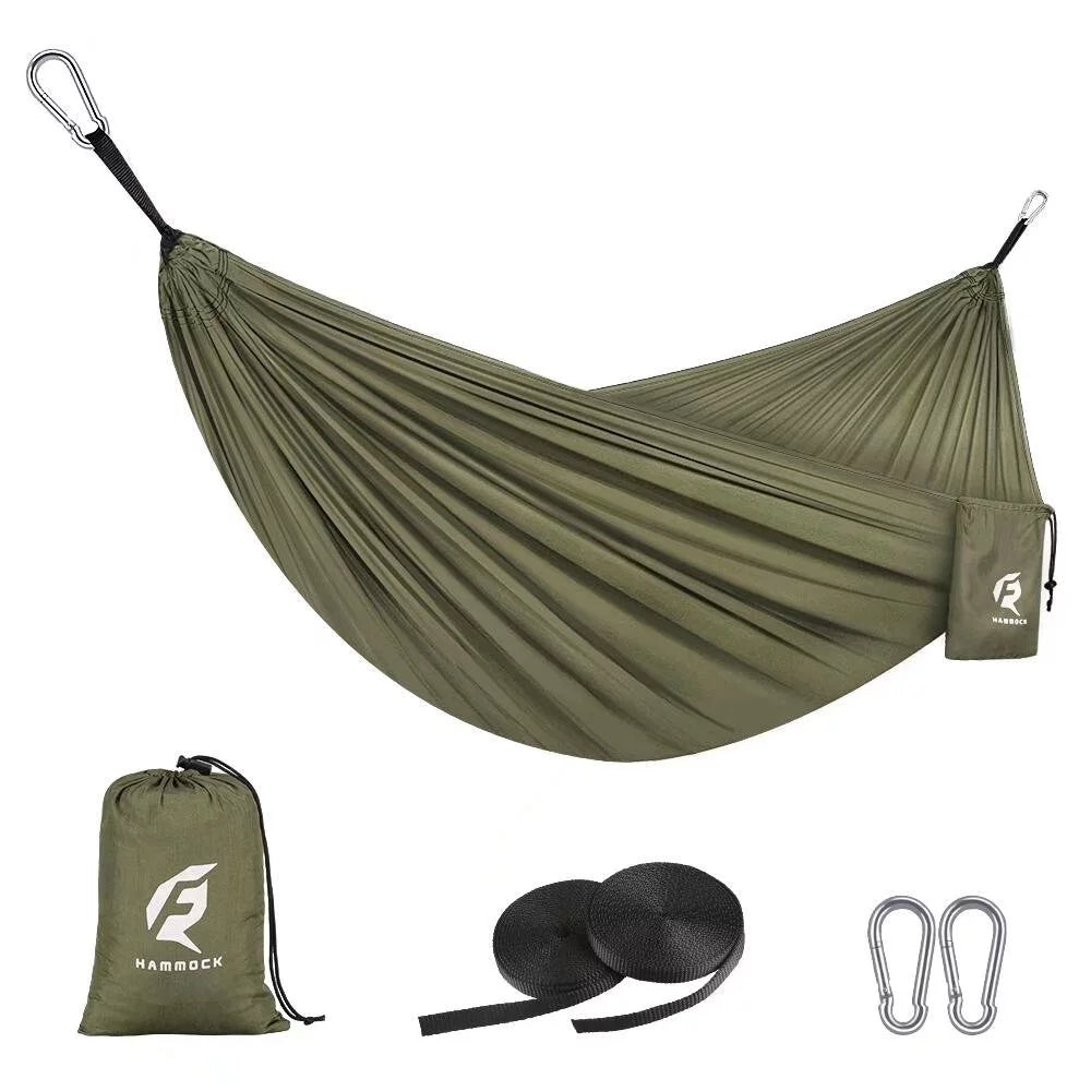 Hammock Lightweight Single Camping Hammock Support 400 Lbs (Green)