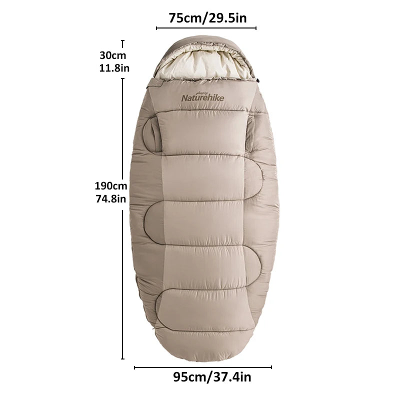 Sleeping Bag PS300 Cotton Sleeping Bag Outdoor Winter Wearable Sleeping Bag Hiking Camping Traveling Sleeping Bag