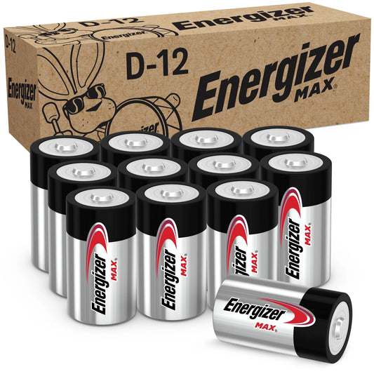 MAX D Batteries (12 Pack), D Cell Alkaline Batteries