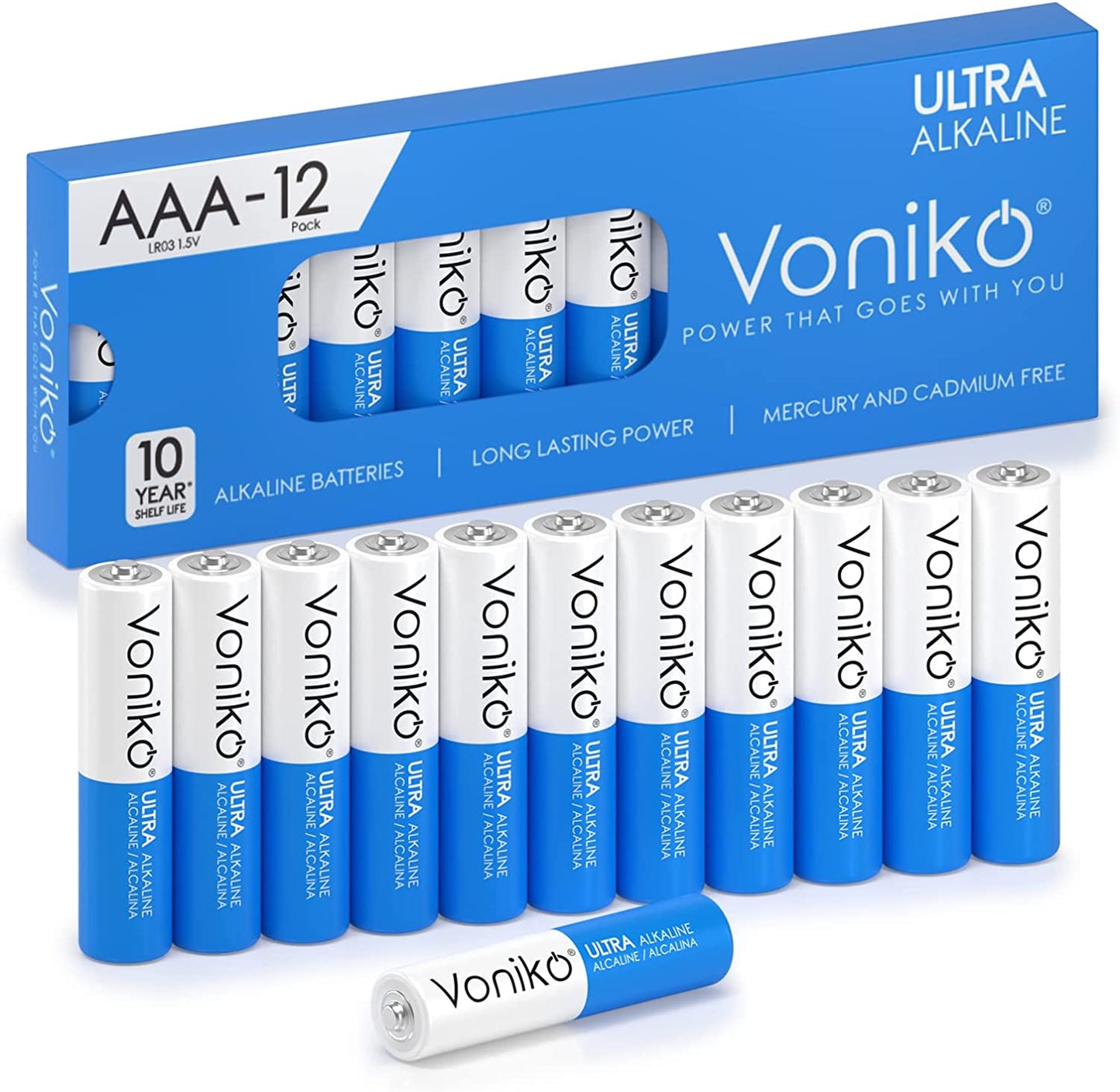 - Premium Grade AAA Batteries -100 Pack - Alkaline Triple a Battery - Ultra Long-Lasting, Leakproof 1.5V Batteries - 10-Year Shelf Life