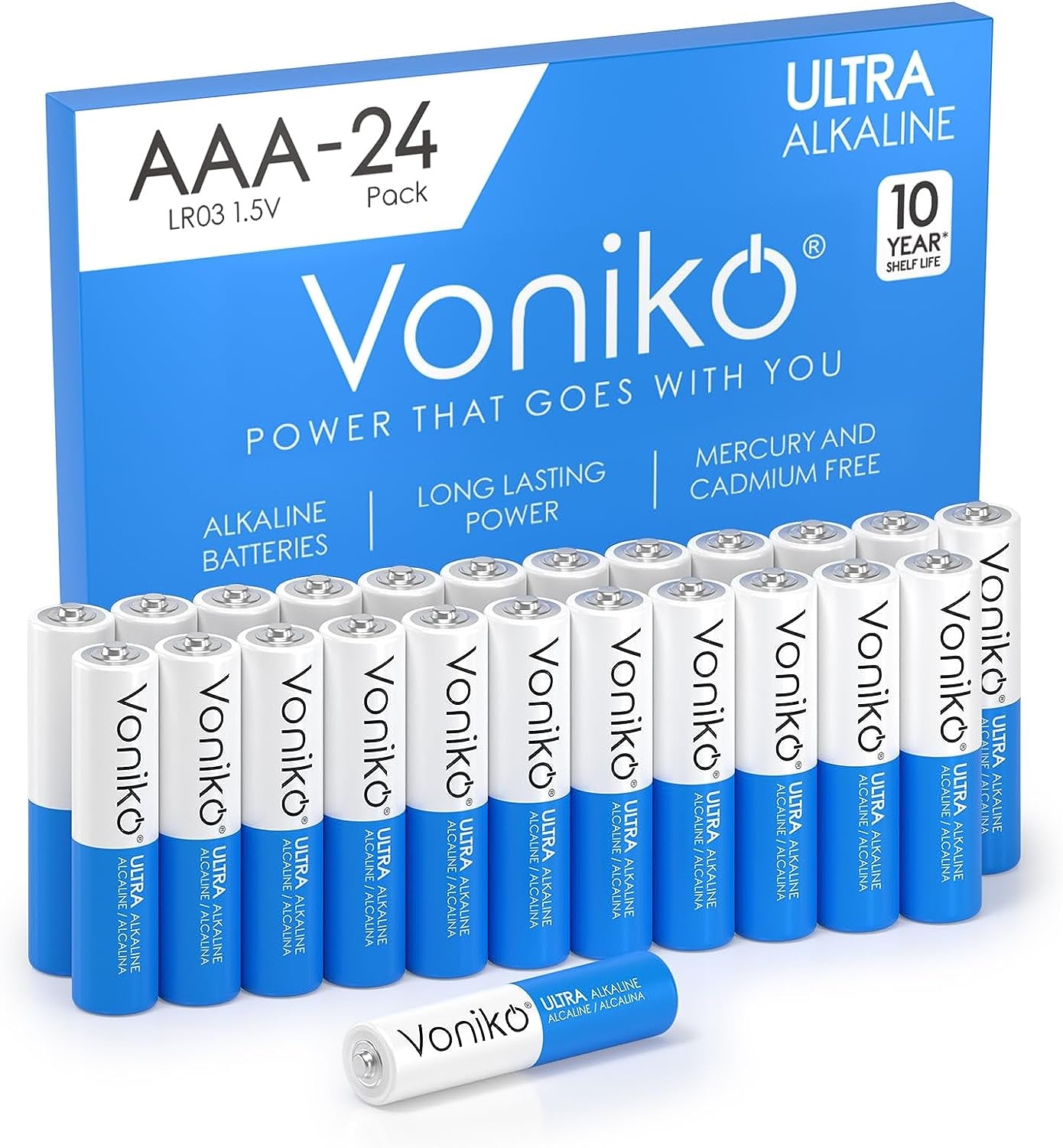 - Premium Grade AAA Batteries -100 Pack - Alkaline Triple a Battery - Ultra Long-Lasting, Leakproof 1.5V Batteries - 10-Year Shelf Life