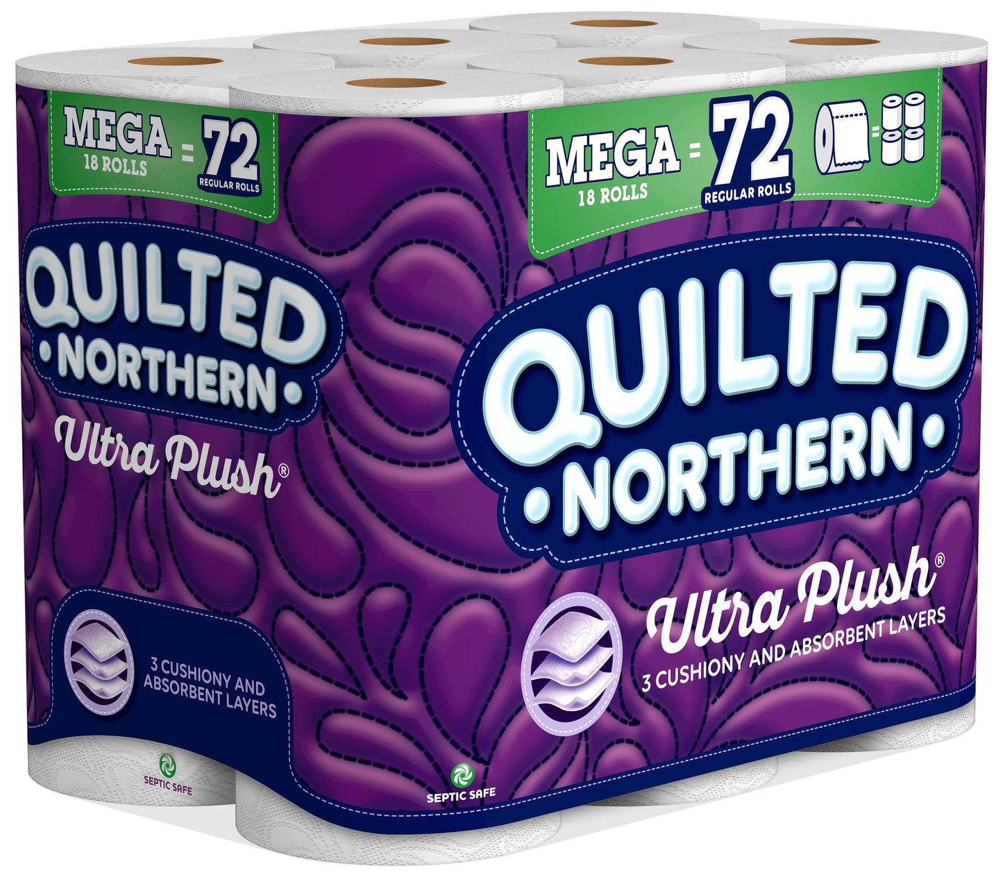 Ultra Plush Toilet Paper, 18 Mega Rolls (= 72 Regular Rolls)