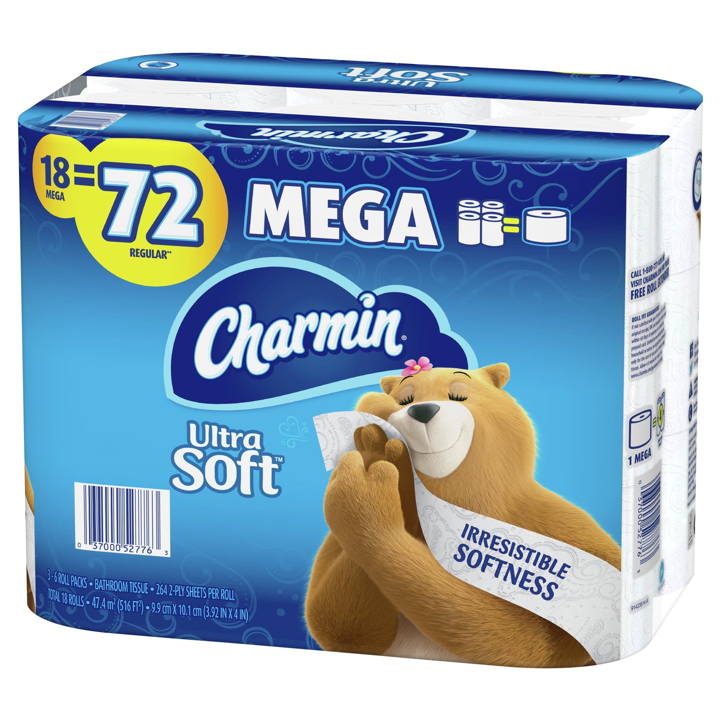 Ultra Soft Toilet Paper, 18 Mega Rolls