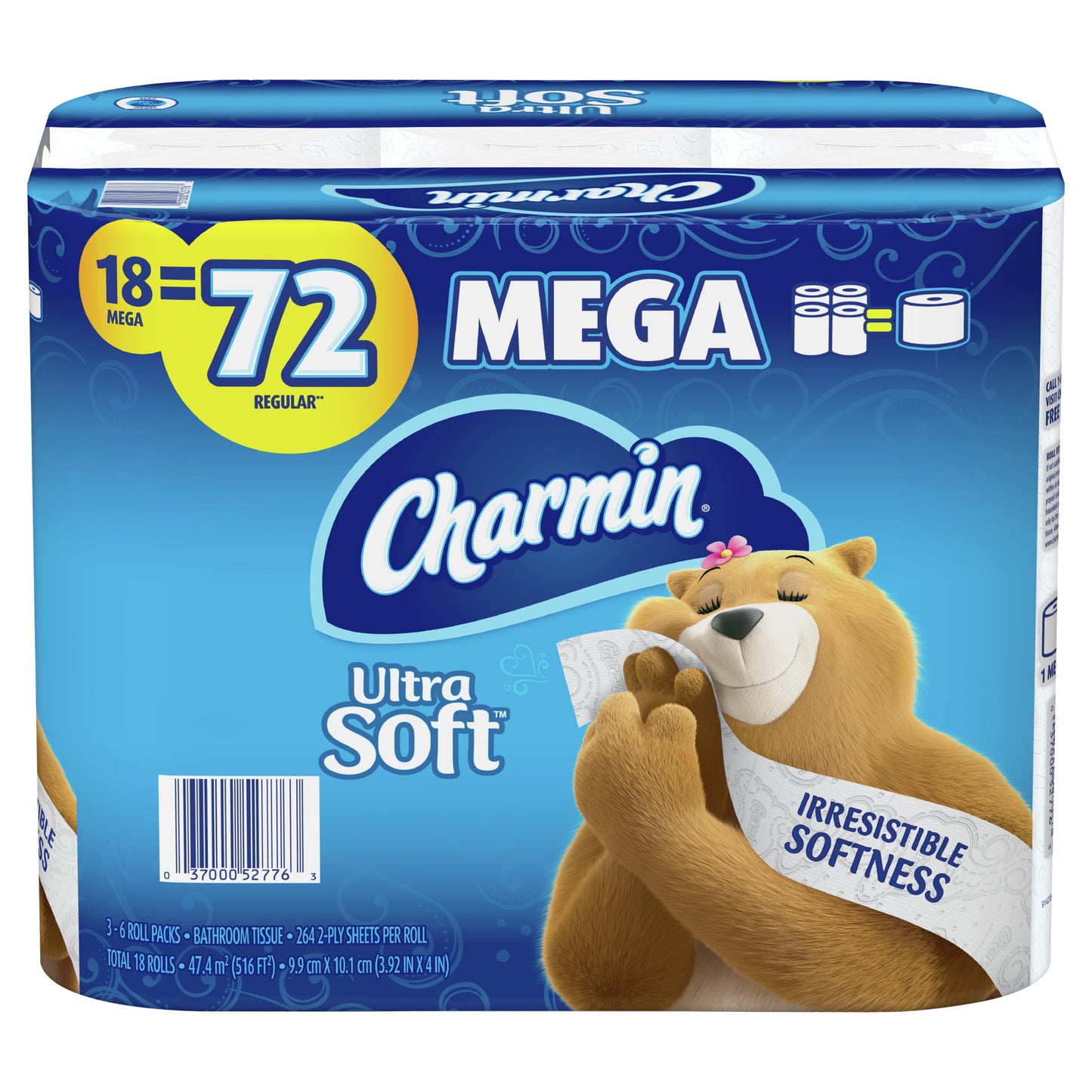 Ultra Soft Toilet Paper, 18 Mega Rolls