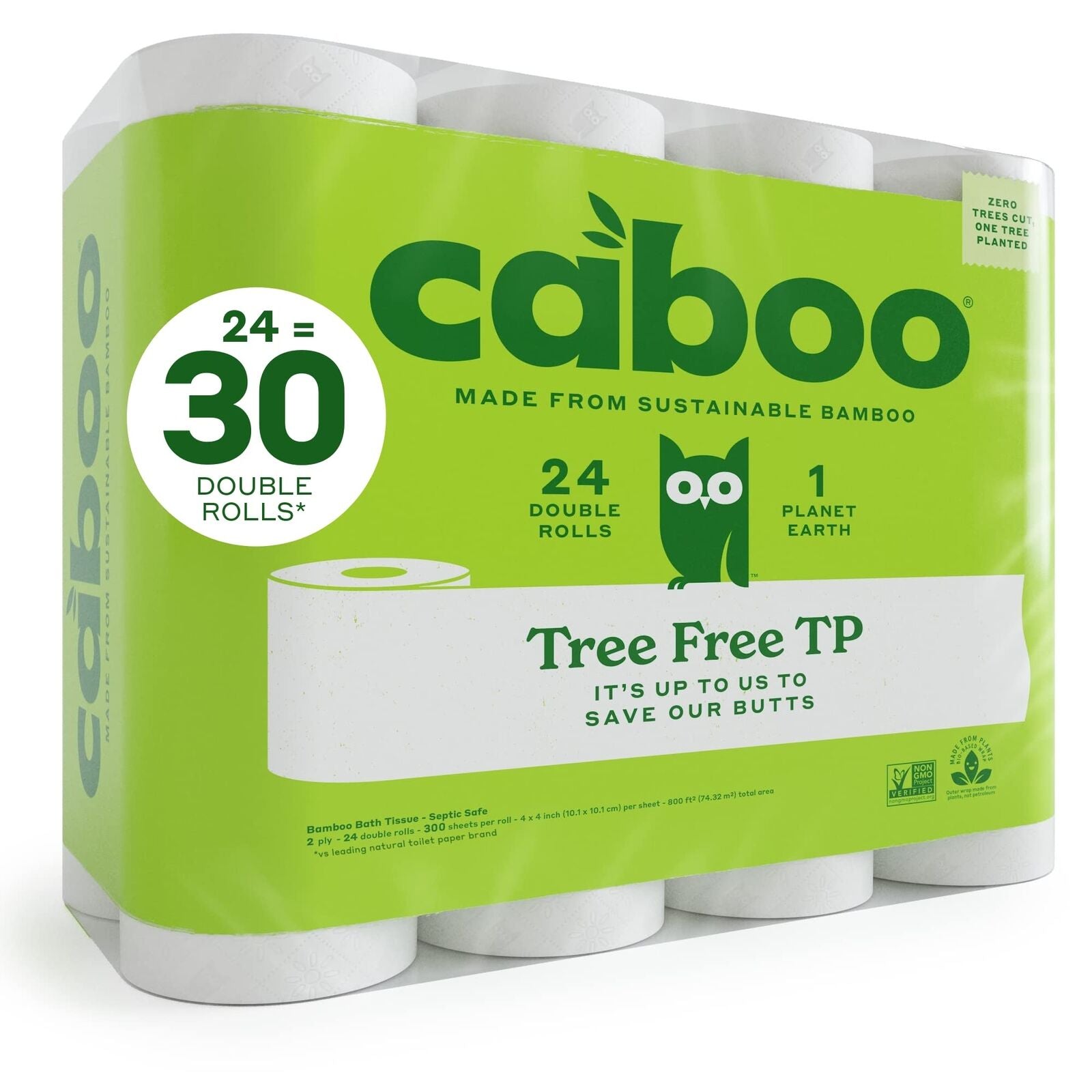 Tree Free Bamboo Toilet Paper, Septic Safe Chemical Free Toilet Paper, Biodeg...