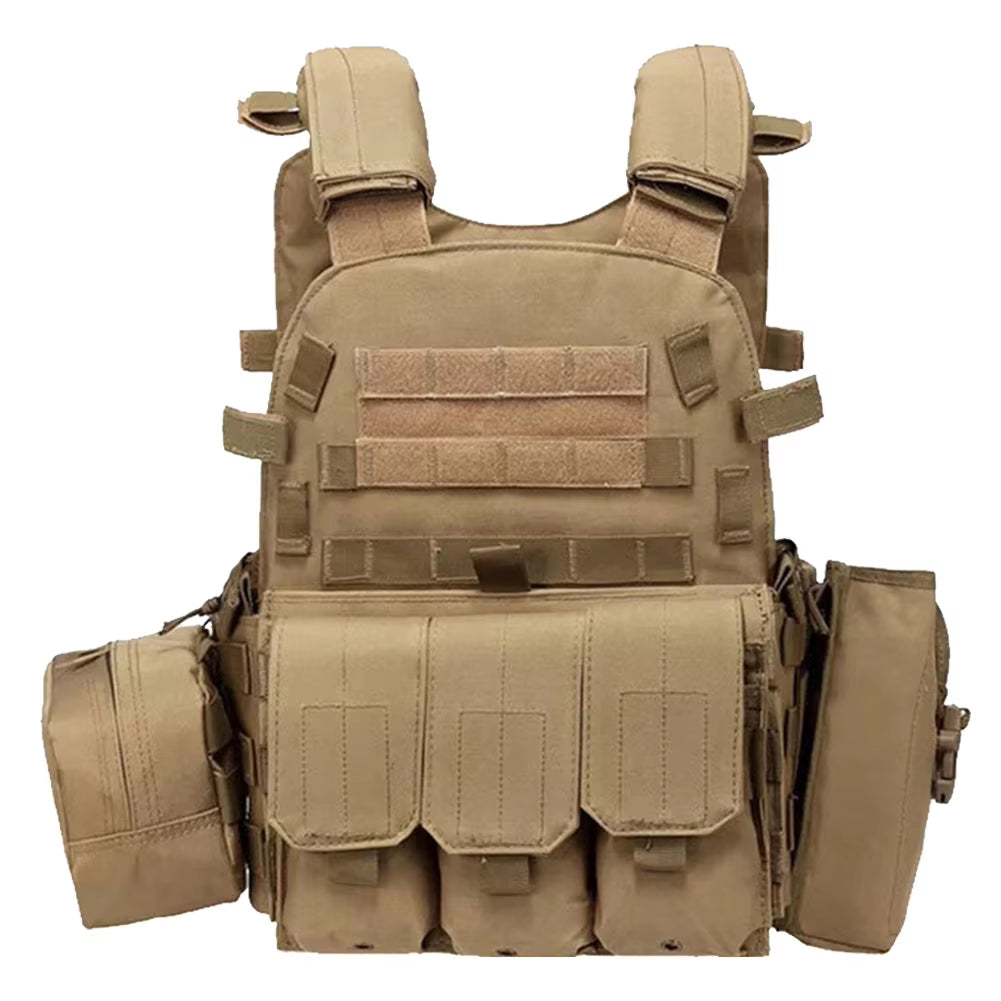 Adjustable Camo Plate Carrier Vest for Outdoor Sports