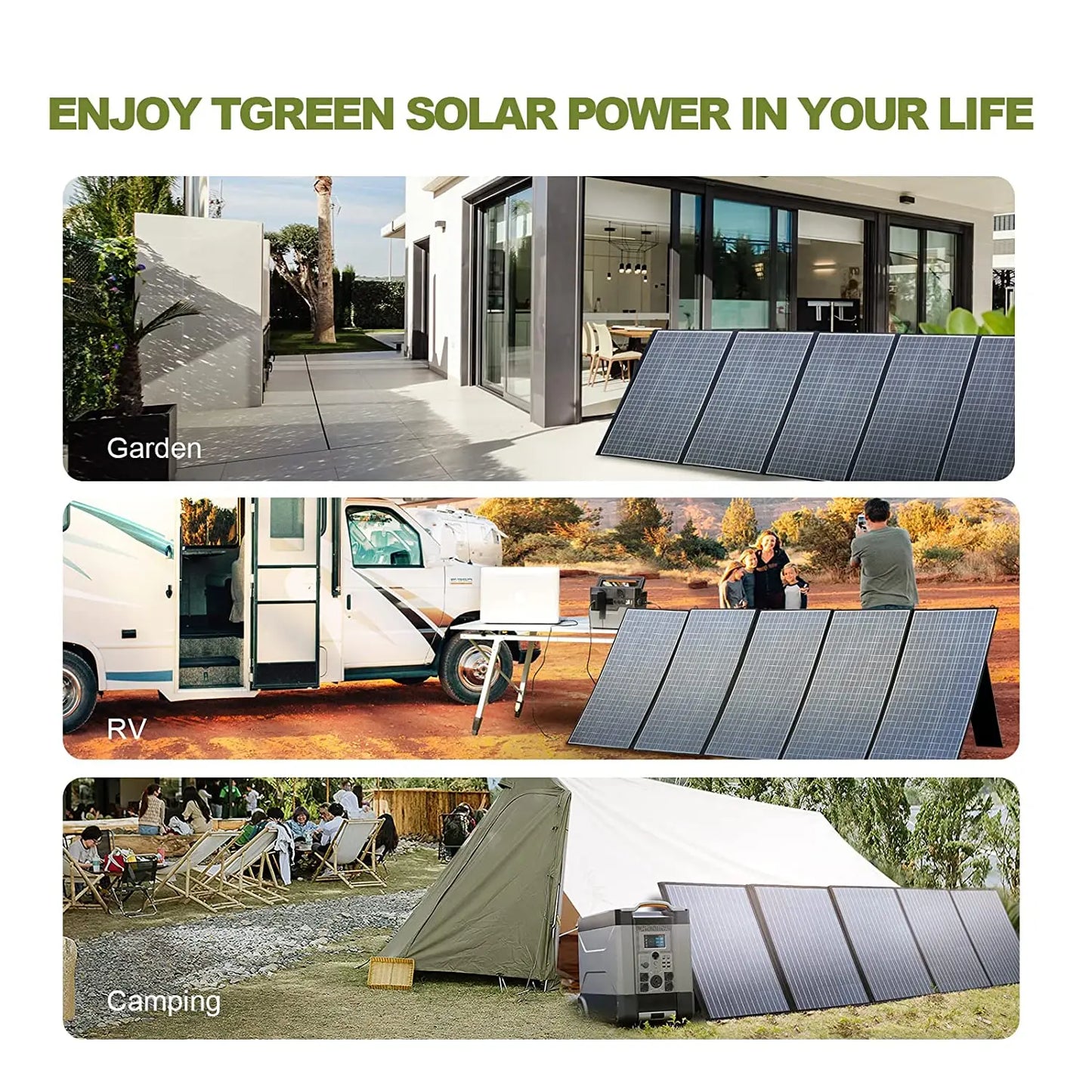 Foldable Solar Panel 400W / 200W / 140W / 100W / 60W Solar Charger with Solar Output for Power Station Solar Generator