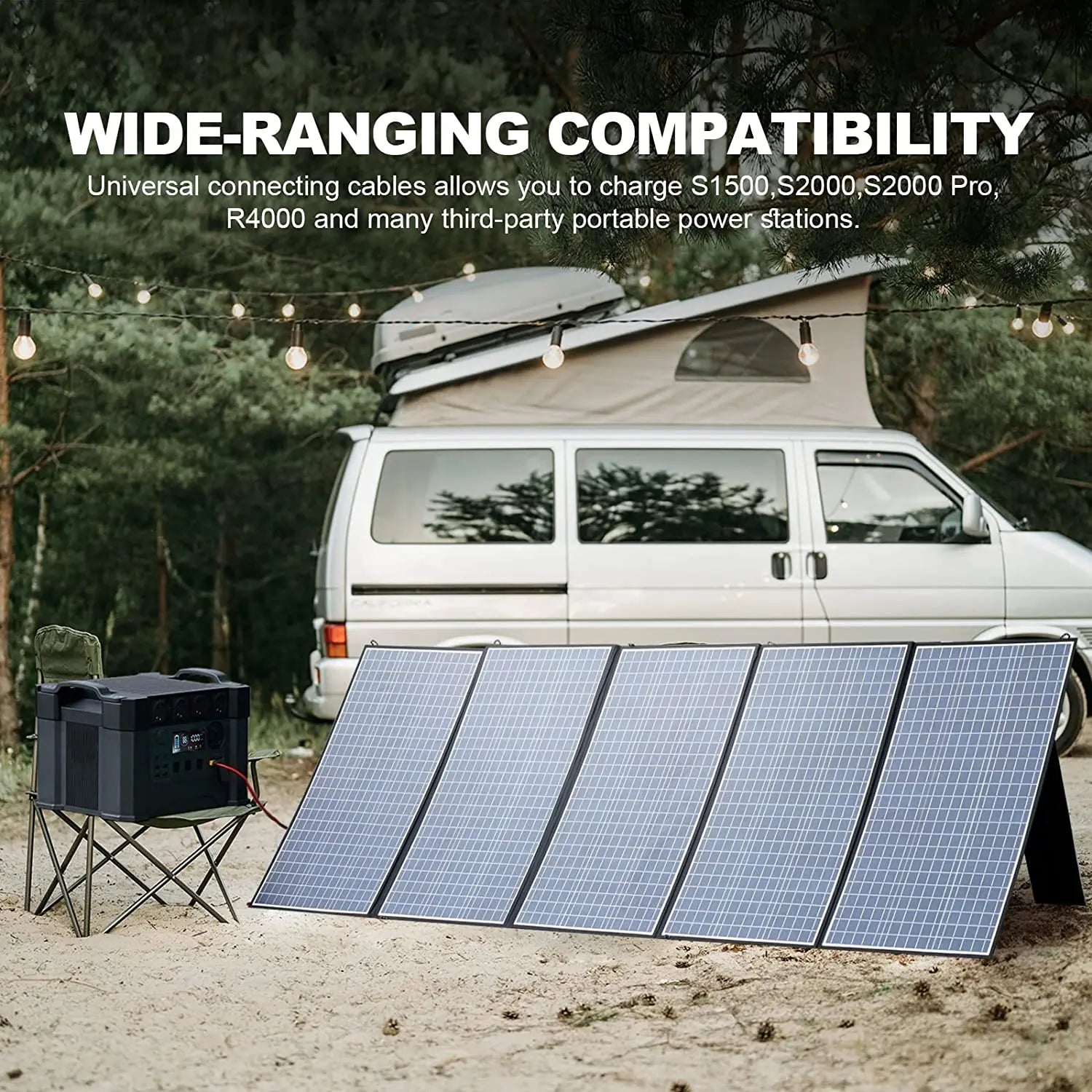 Foldable Solar Panel 400W / 200W / 140W / 100W / 60W Solar Charger with Solar Output for Power Station Solar Generator