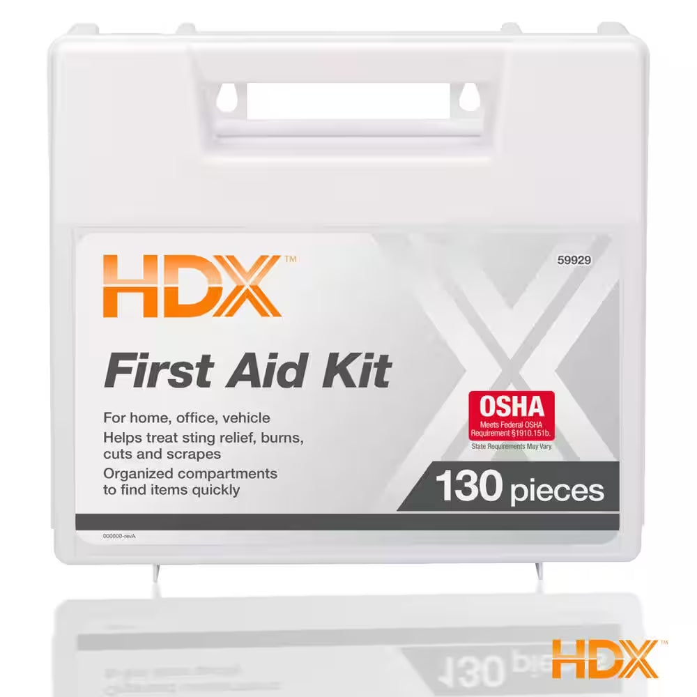 180-Piece, 25-Person Plastic OSHA First Aid Kit