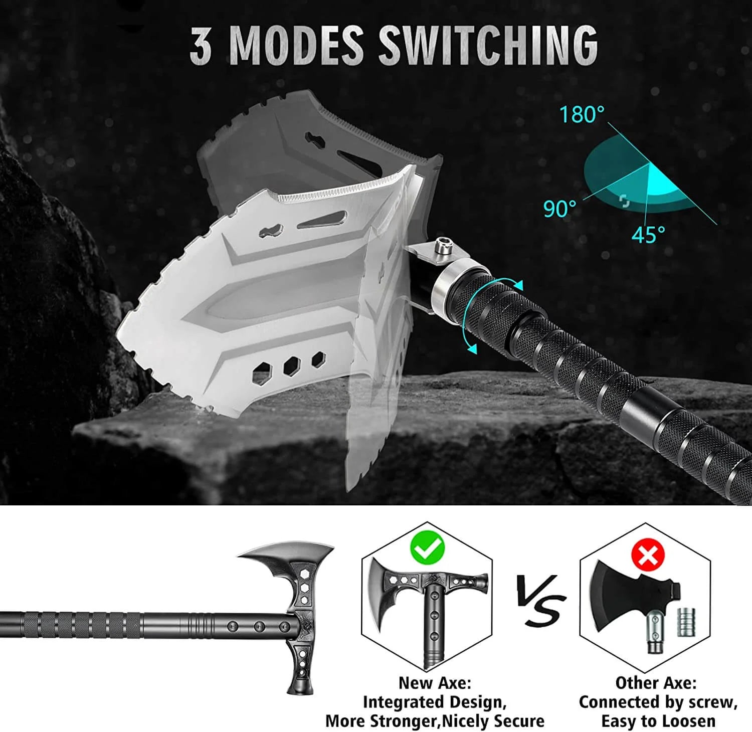 Survival Multi-Tool Shovel Kit with 28 Functions