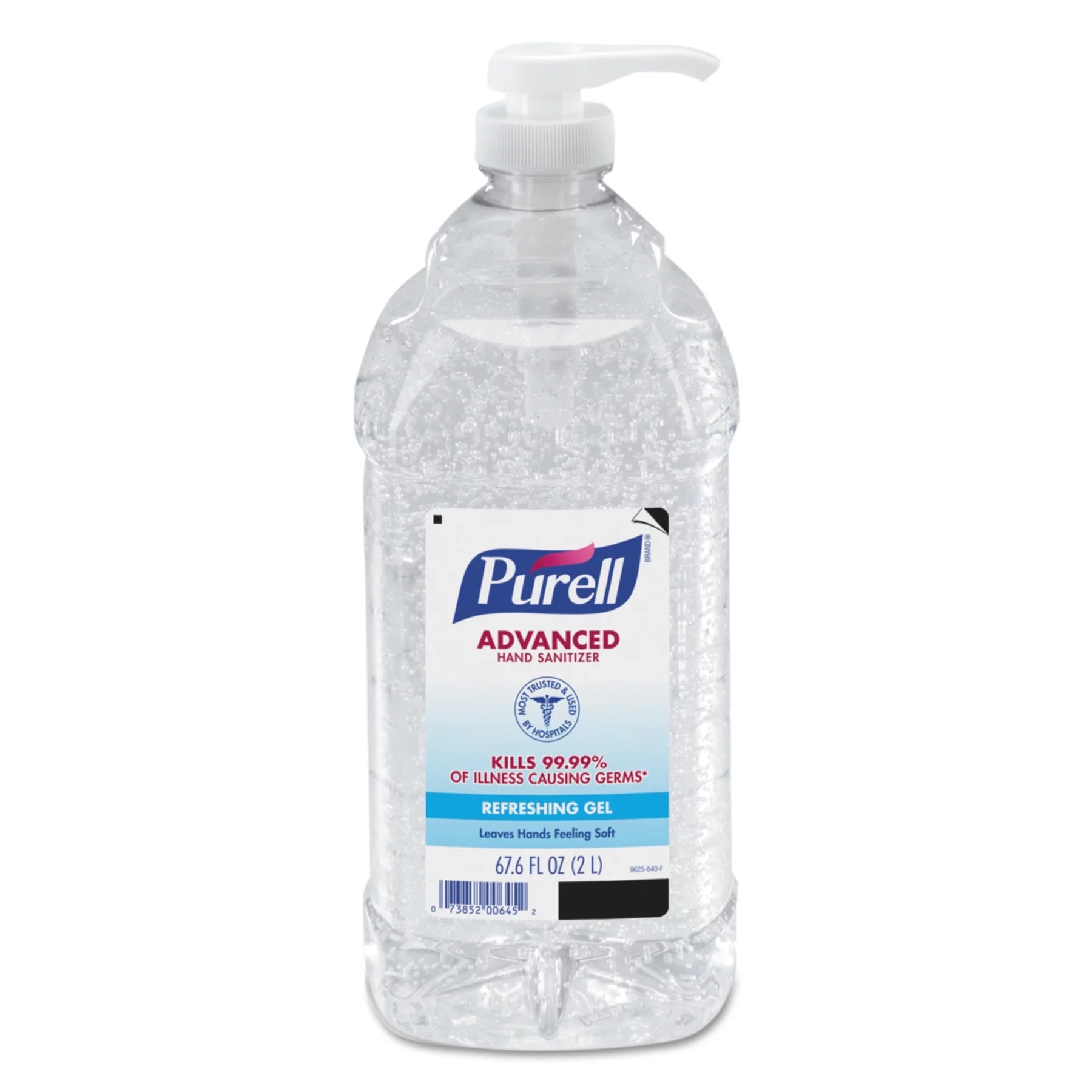 Advanced Hand Sanitizer Refreshing Gel for Workplaces, Clean Scent, 2 Liter Pump Bottle, (9625-04)