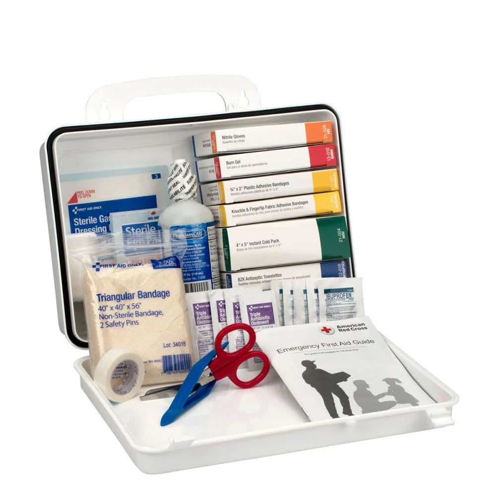 Vehicle First Aid Kit 25 Person Plastic Case