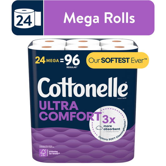 Ultra Comfort Toilet Paper, 24 Mega Rolls