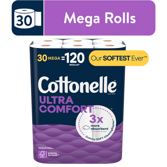 Ultra Comfort Toilet Paper, 30 Mega Rolls