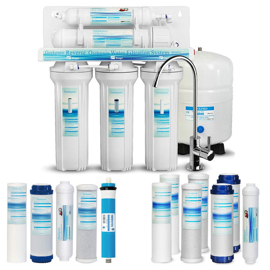 5-Stage RO Water Filter System-Plus Extra 7 Filters-75Gpd