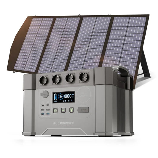 Portable Energy Storage Power Supply 1451Wh 2400W Emergency Backup Powerstation with 140W / 200W / 400W Solarpanel