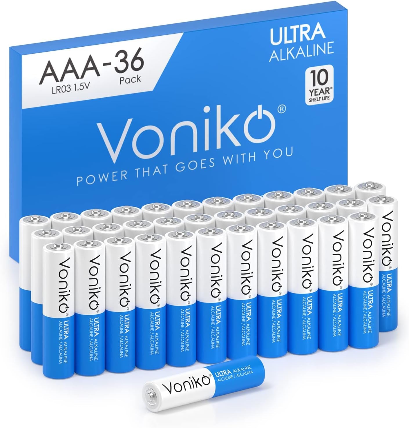 - Premium Grade AAA Batteries -100 Pack - Alkaline Triple a Battery - Ultra Long-Lasting, Leakproof 1.5V Batteries - 10-Year Shelf Life