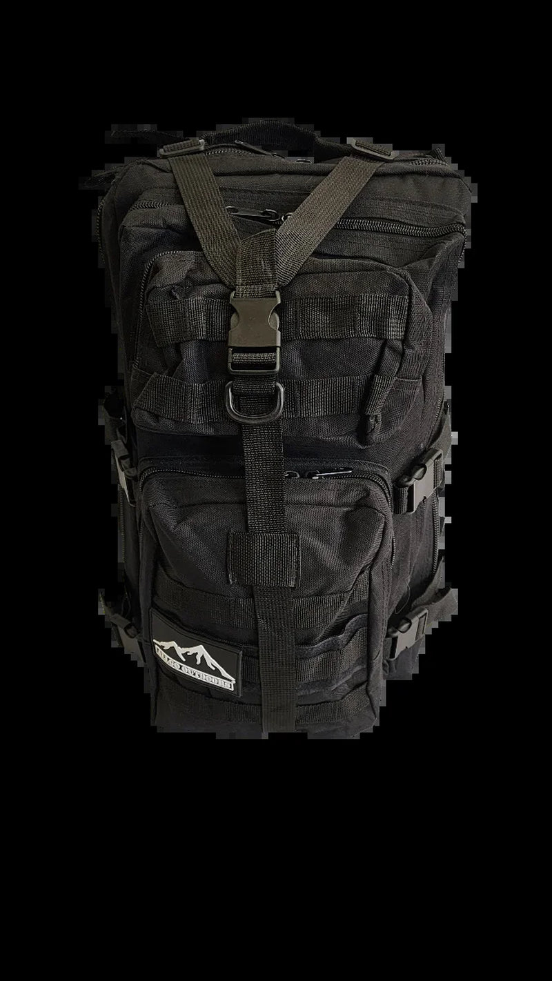 Professional Title: "35L Bug Out Bag Backpack with Ultimate Survival and Medical Kit - Black"