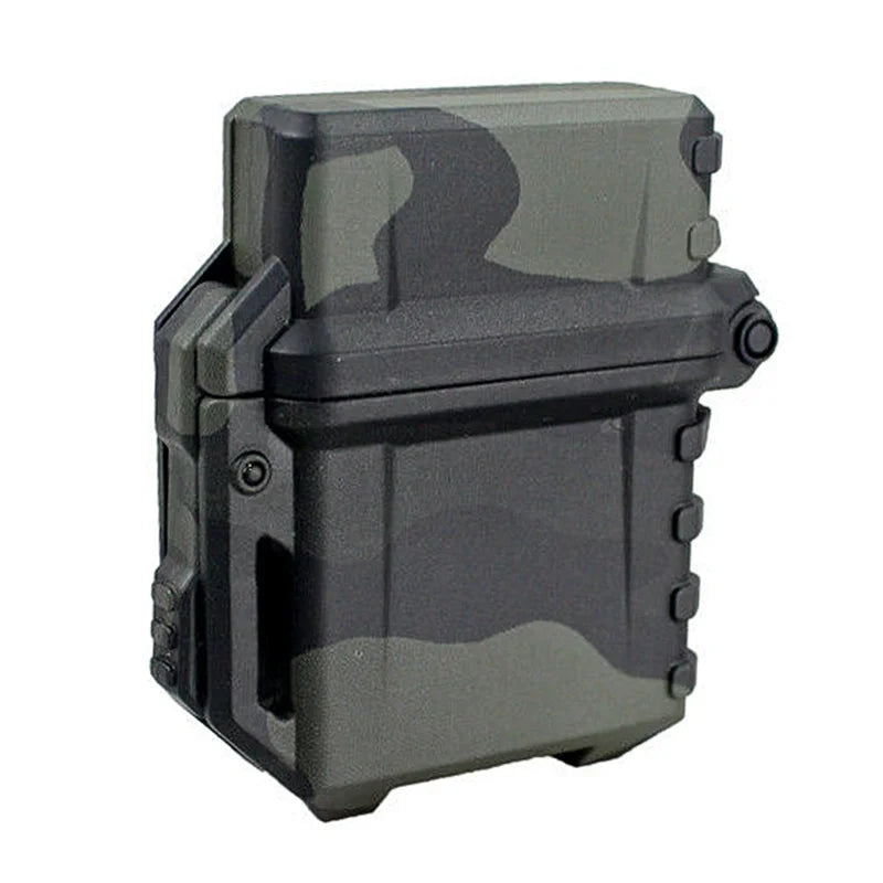 Outdoor Survival Universal Tactical Waterproof Windproof Lighter Shell Storage Case Lighter Container Organizer Holder