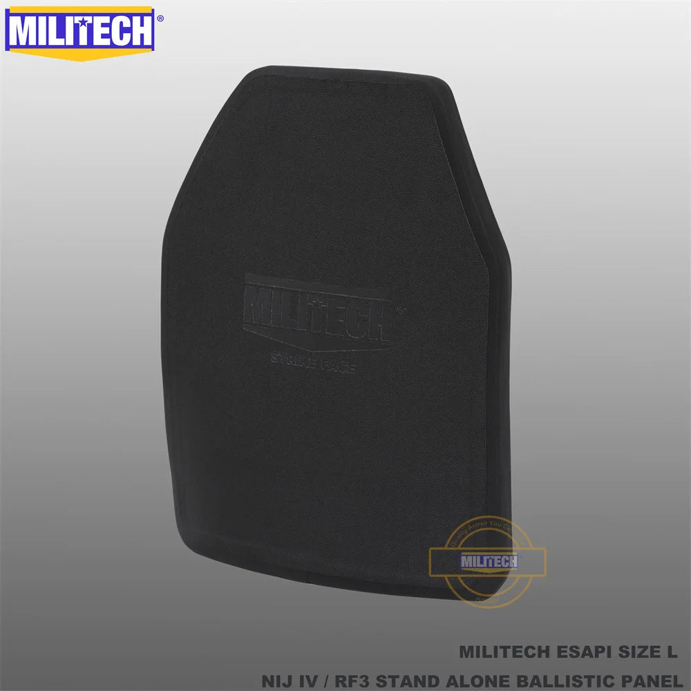 Black Label ESAPI Bulletproof Plate NIJ IV NIJ 0101.07 RF3 Monolithic SIC & PE Stand Alone Two Pieces Ballistic Panel