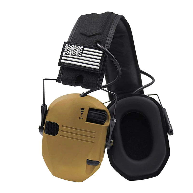 Electronic Earmuff for WK Slim Ultra Low Profile Compact Design Adjustable Range Shooting Hunting Hearing Protection